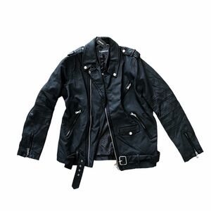 Express Black Biker Jacket